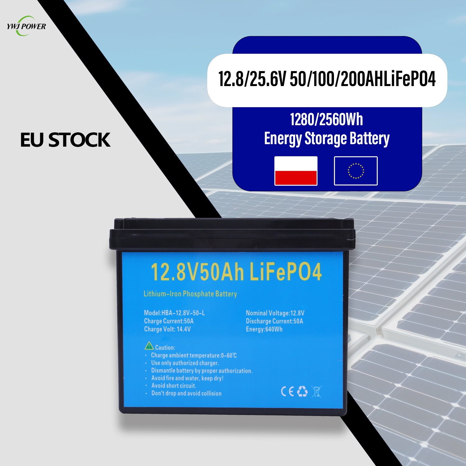  High Performance 50Ah LiFePO4 Lithium Ion Battery Pack Deep Cycle 12V High Efficiency Lithium Iron