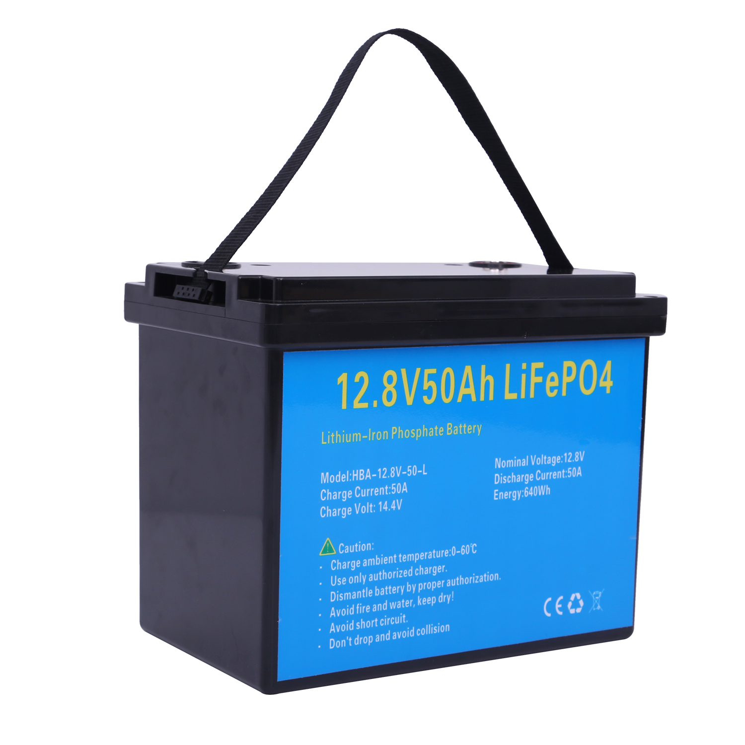  High Performance 50Ah LiFePO4 Lithium Ion Battery Pack Deep Cycle 12V High Efficiency Lithium Iron