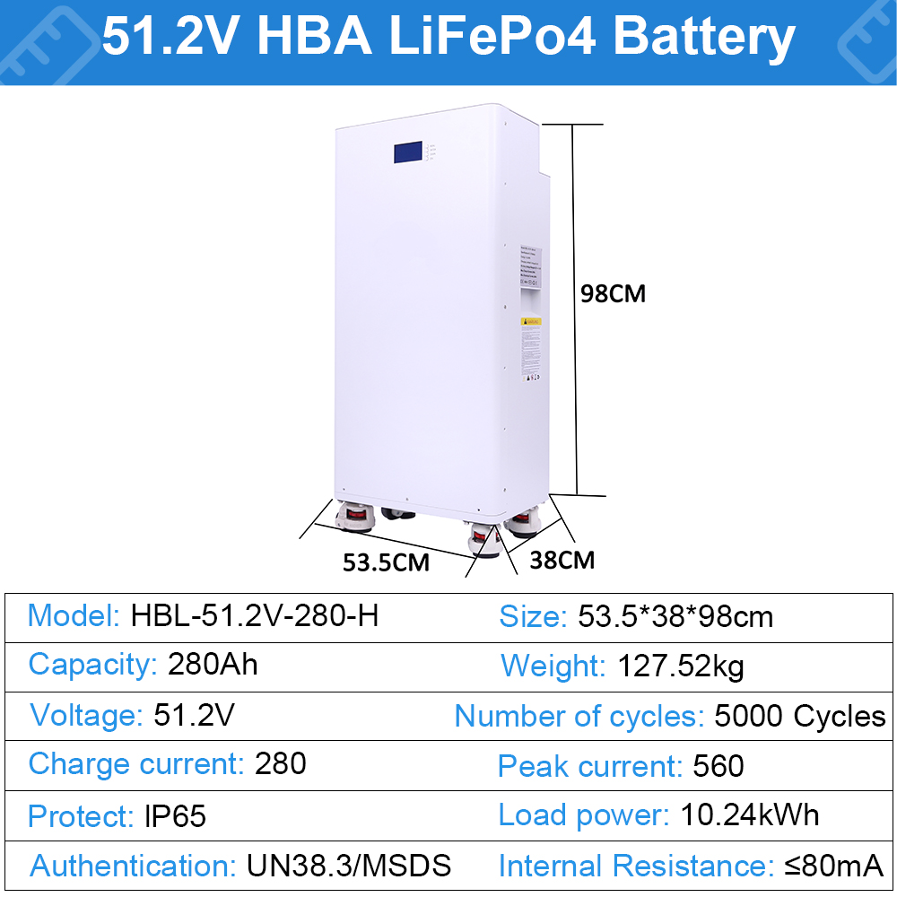 EVE Cell Grade A  Eu Stock Lithium Battery 51.2V 48V 200Ah 5Kwh 10Kwh Lifepo4 Power Wall Mounted Household Solar Power Systems