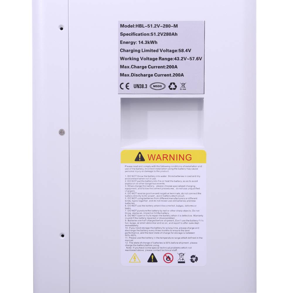 EVE Cell Grade A  Eu Stock Lithium Battery 51.2V 48V 200Ah 5Kwh 10Kwh Lifepo4 Power Wall Mounted Household Solar Power Systems